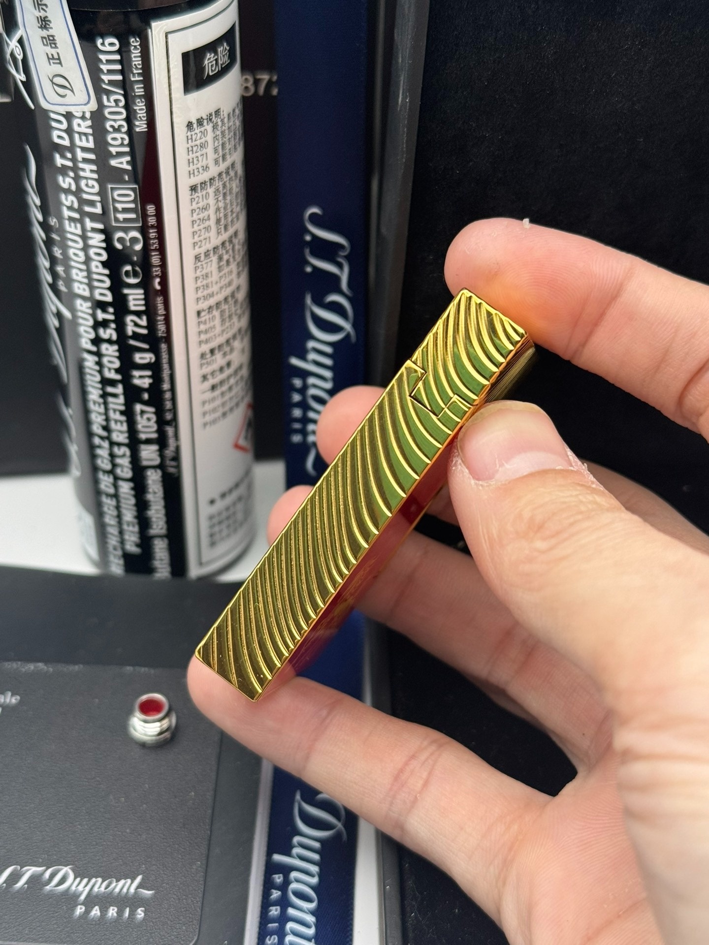 ST Dupont Ligne 2 Year of the Horse Red & Gold Limited Edition Lighter With Gift Box