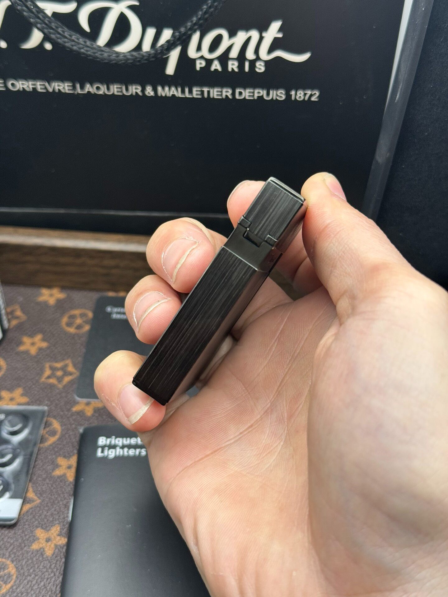 ST Dupont Ligne 2 Brushed Gold Lighter