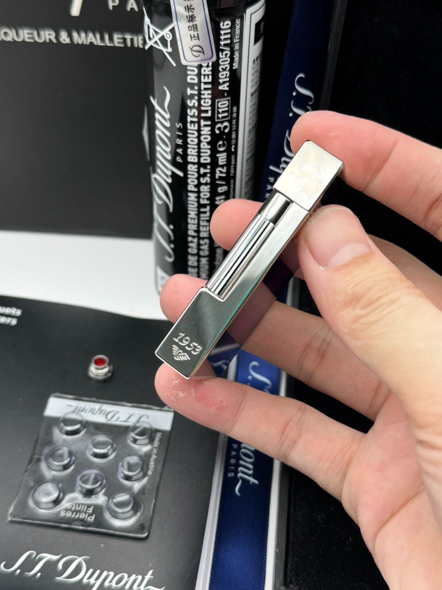 ST Dupont 1953 Purple-Black Dual Flame Butane Lighter | Limited Edition