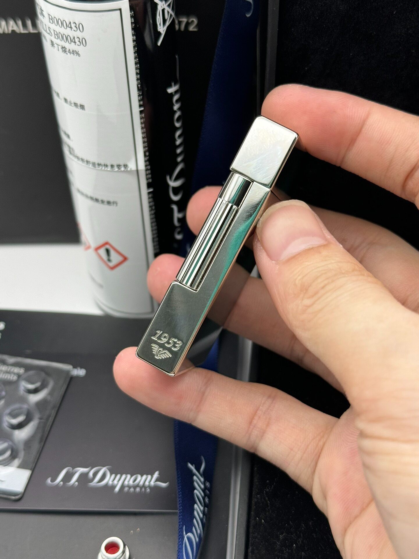 ST Dupont 1953 Purple-Black Dual Flame Butane Lighter | Limited Edition