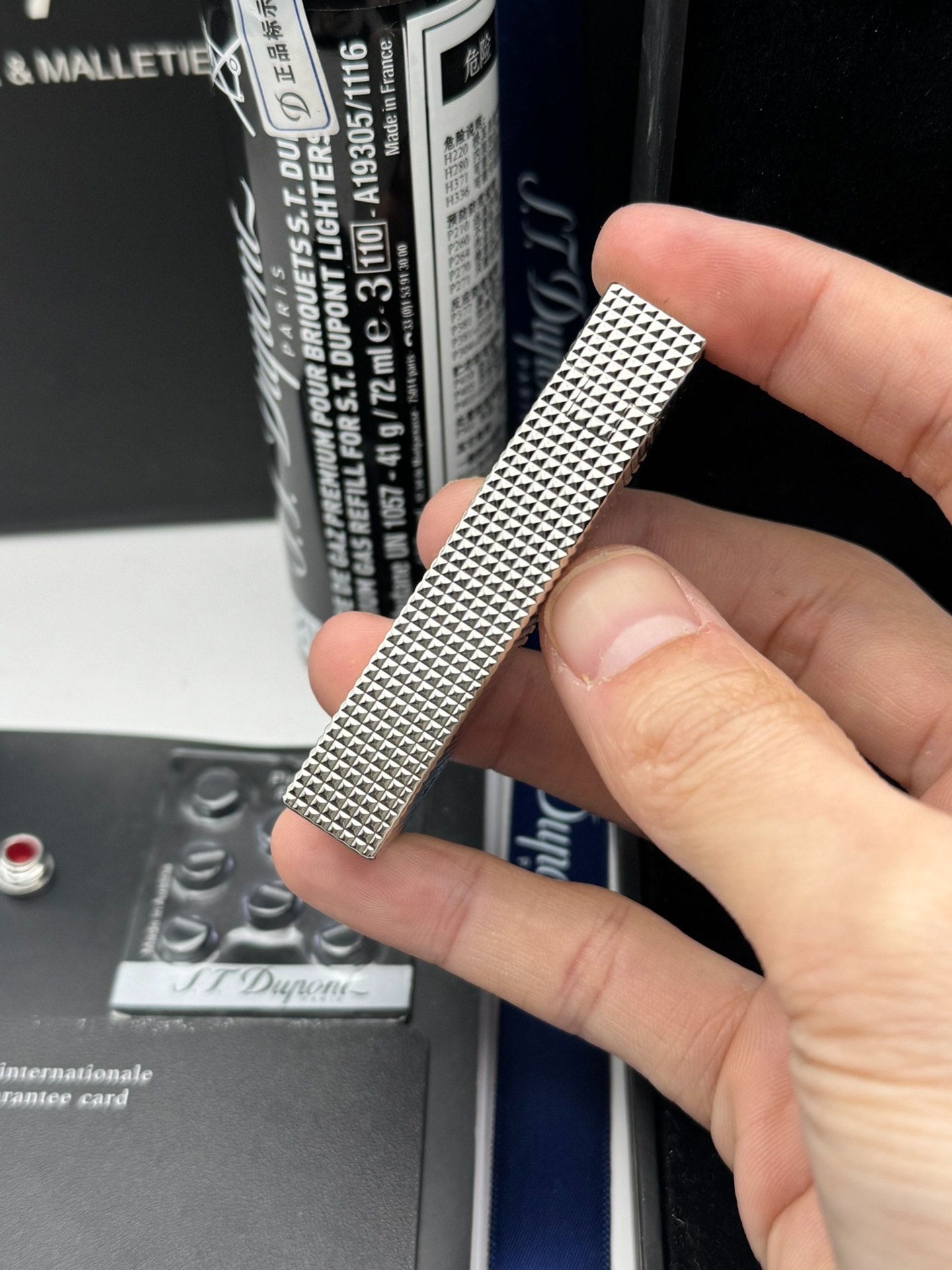 Dunhill Lighter Paris Stud Gold Diagonal Flame butane Lighter