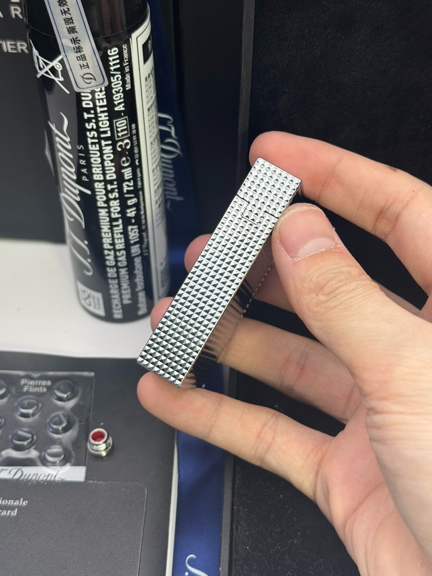 Le Grand Dupont Mixed Diamond Head Butane Lighter | Torch & Soft Dual Flame