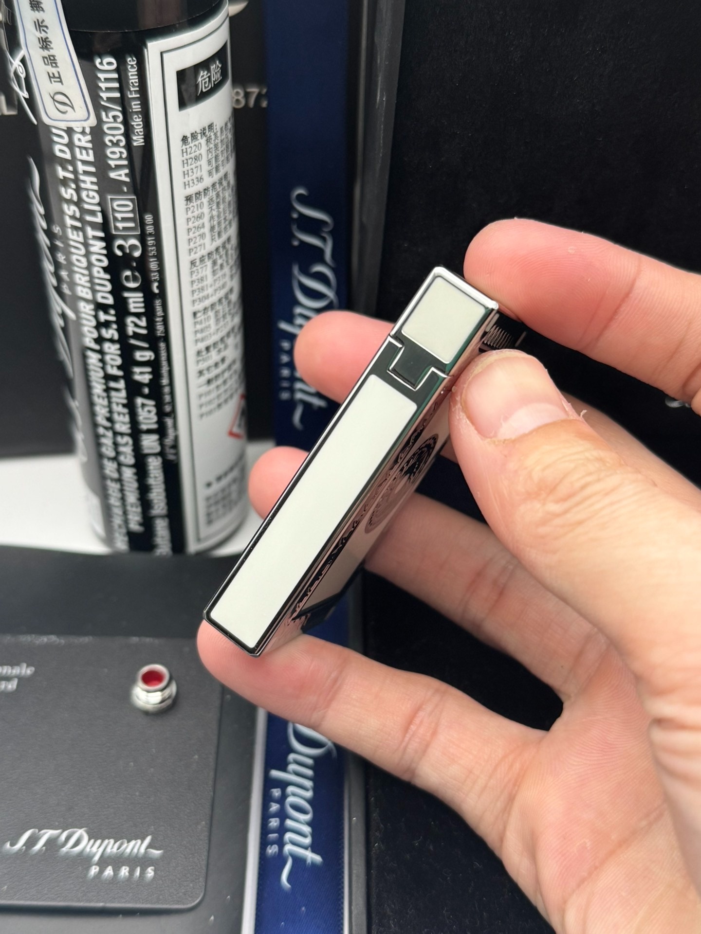 S.T. Dupont Limited Edition Shaman L2 Lighter Luxury Loud Sound Brass Torch Lighter Silver