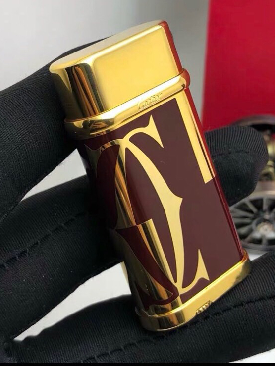 Cartier Lighter Burgundy & Gold Double-C Edition