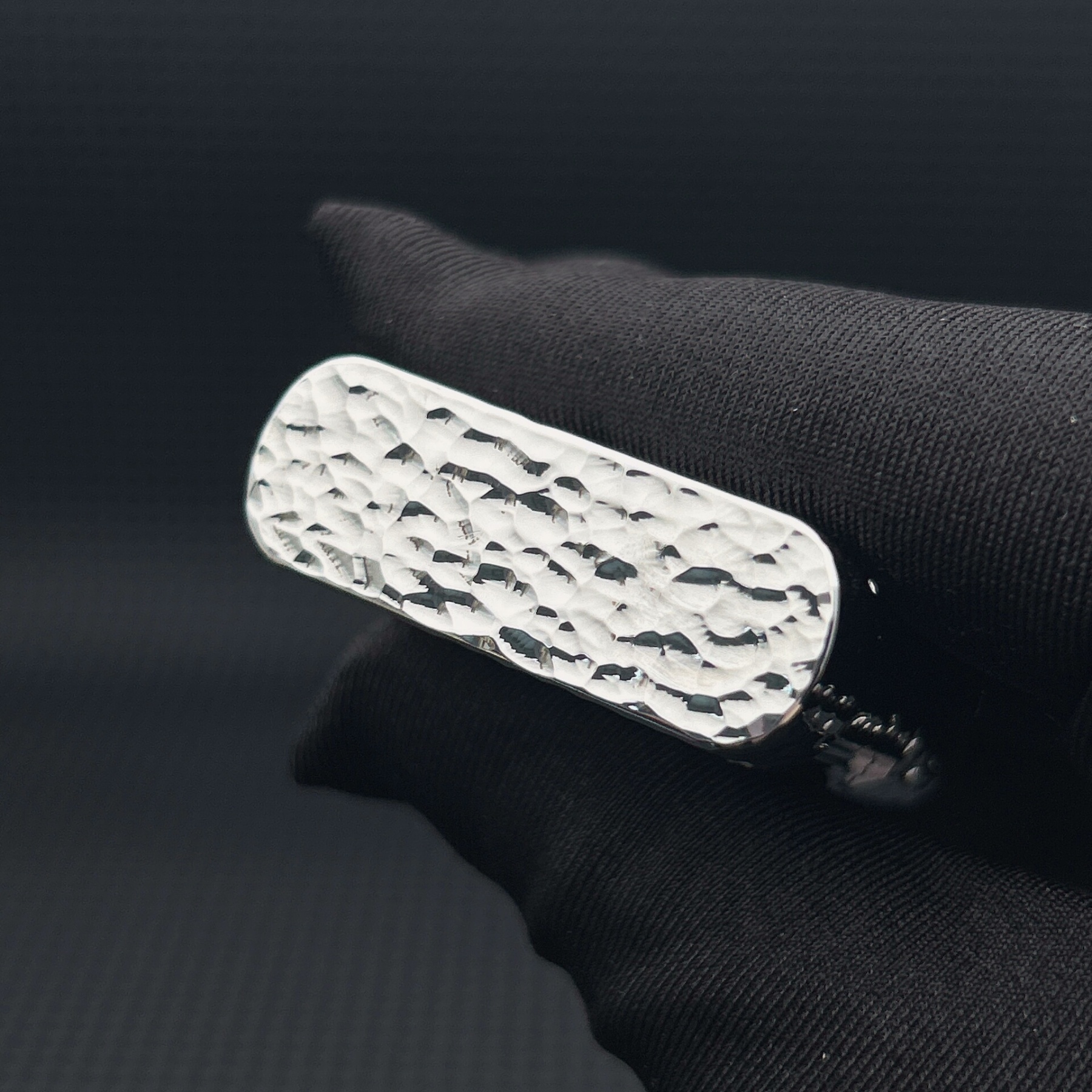 ST Dupont L1 Small Size Silver Meteor Hammered Finish Lighter With Gift Box