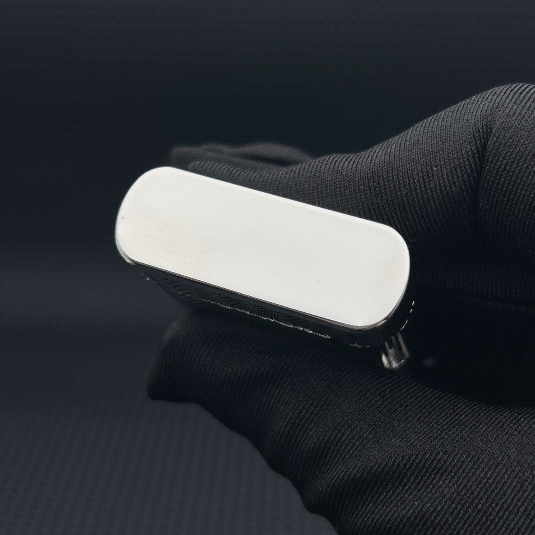 ST Dupont L1 Small Size Silver Wave Pattern Lighter With Gift Box