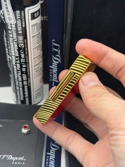 ST Dupont Ligne 2 Year of the Horse Red & Gold Limited Edition Lighter With Gift Box