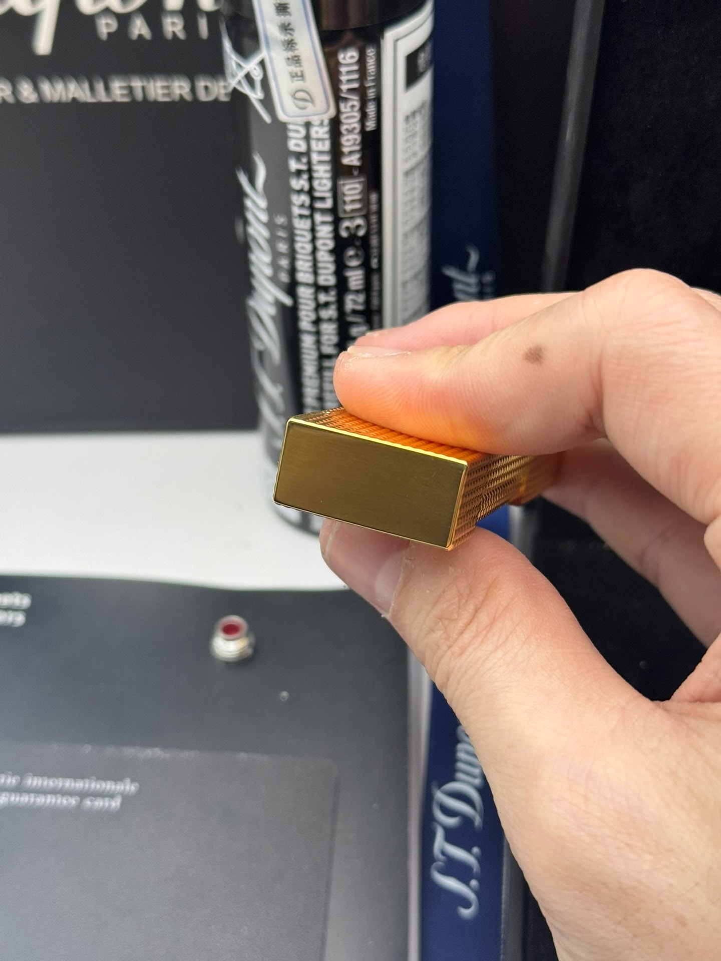 Dunhill Lighter Paris Stud Gold Diagonal Flame Lighter