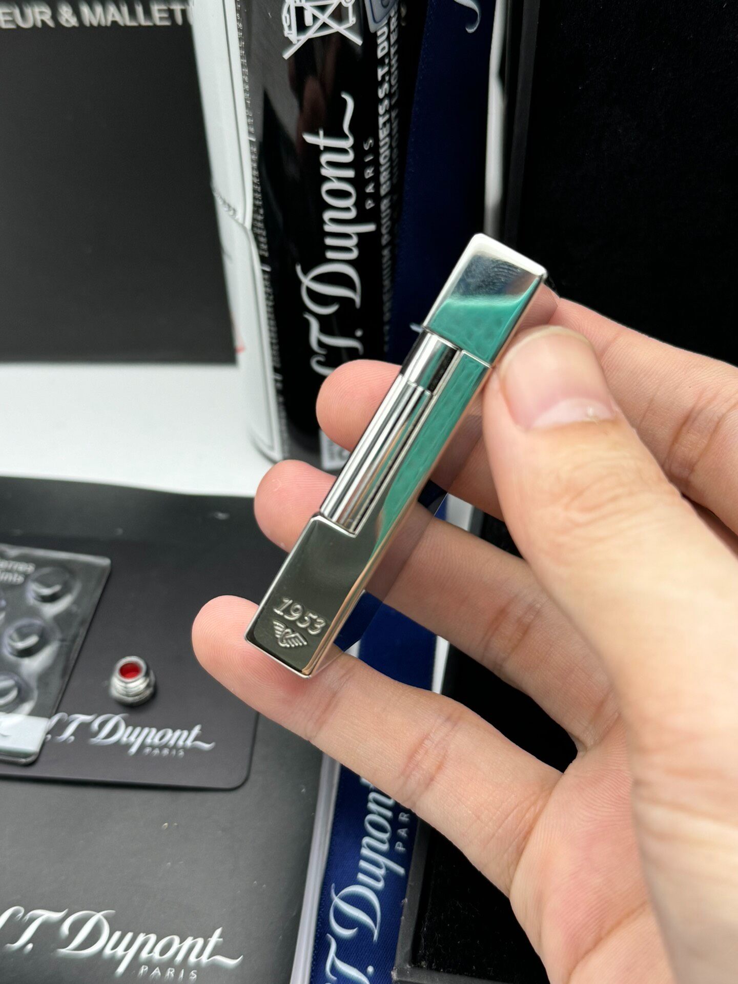 ST Dupont 1953 Purple-Black Dual Flame Butane Lighter | Limited Edition