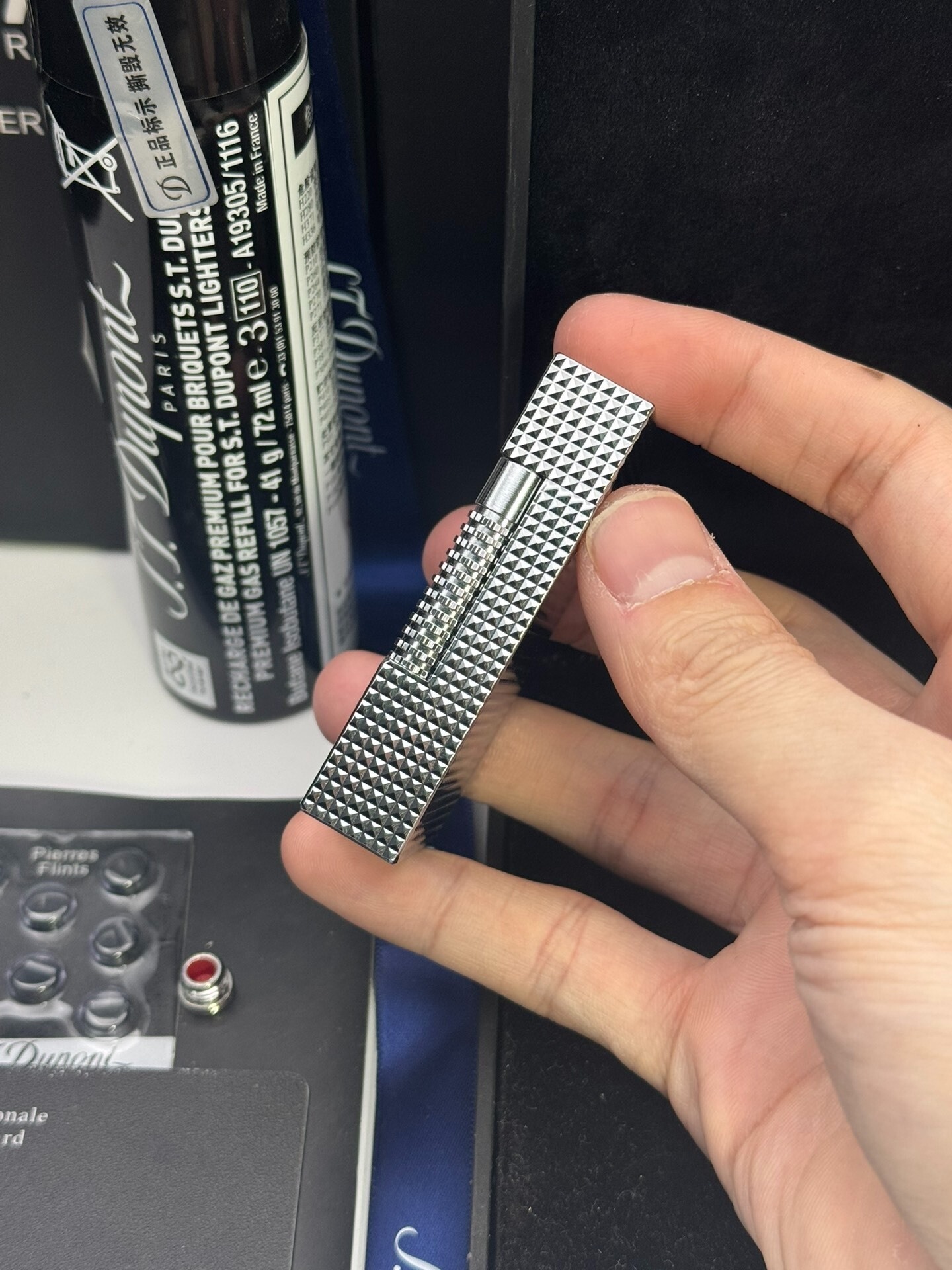 Le Grand Dupont Mixed Diamond Head Butane Lighter | Torch & Soft Dual Flame