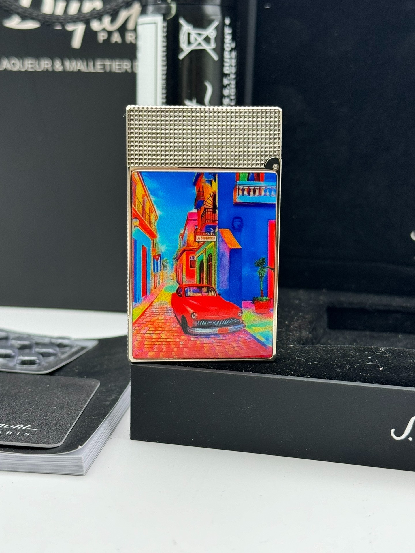 ST Dupont Ligne 2 Dual Flame Havana Limited Edition Brass Lighter