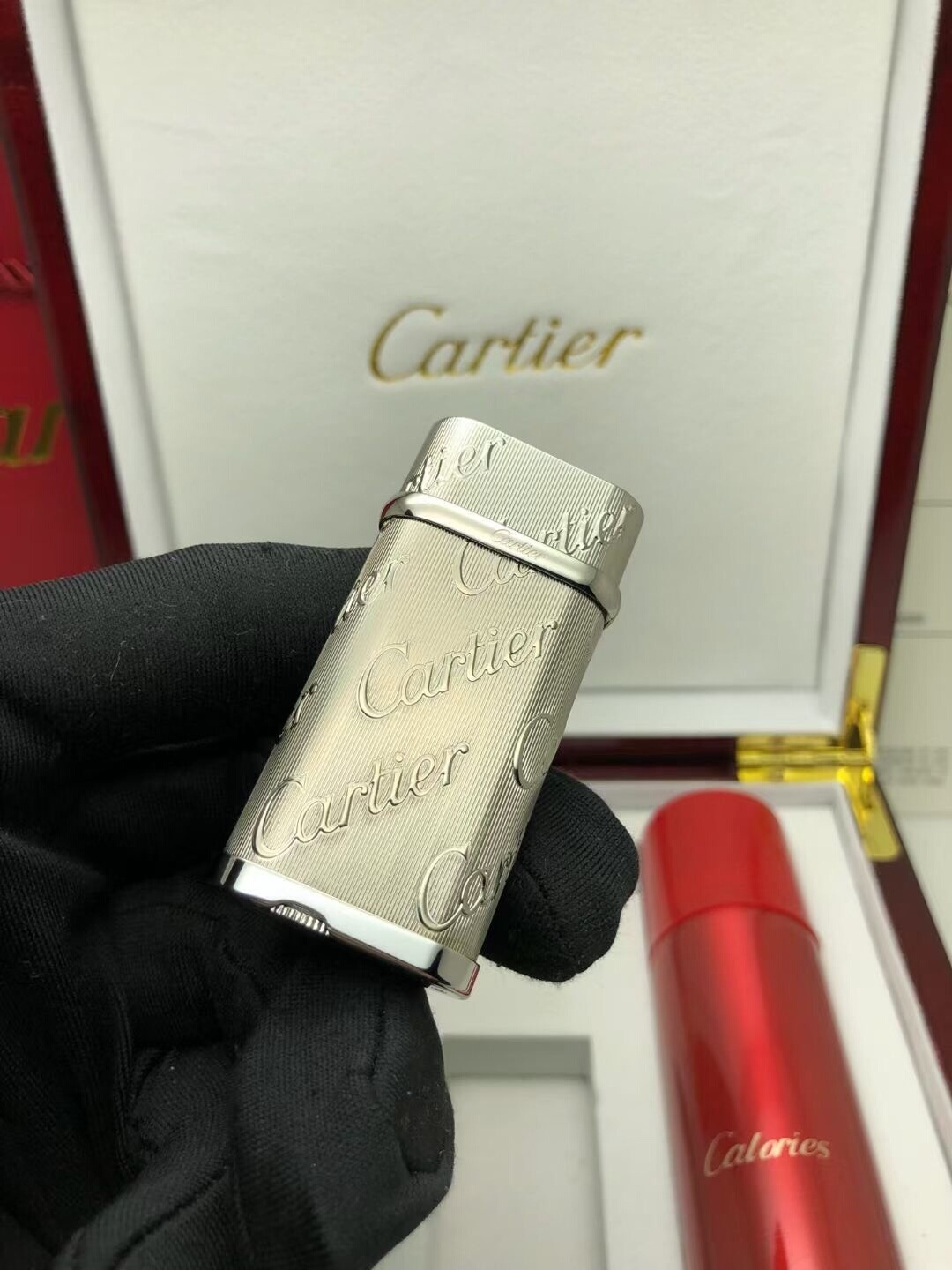 Cartier Lighter Silver Signature Engraving Edition