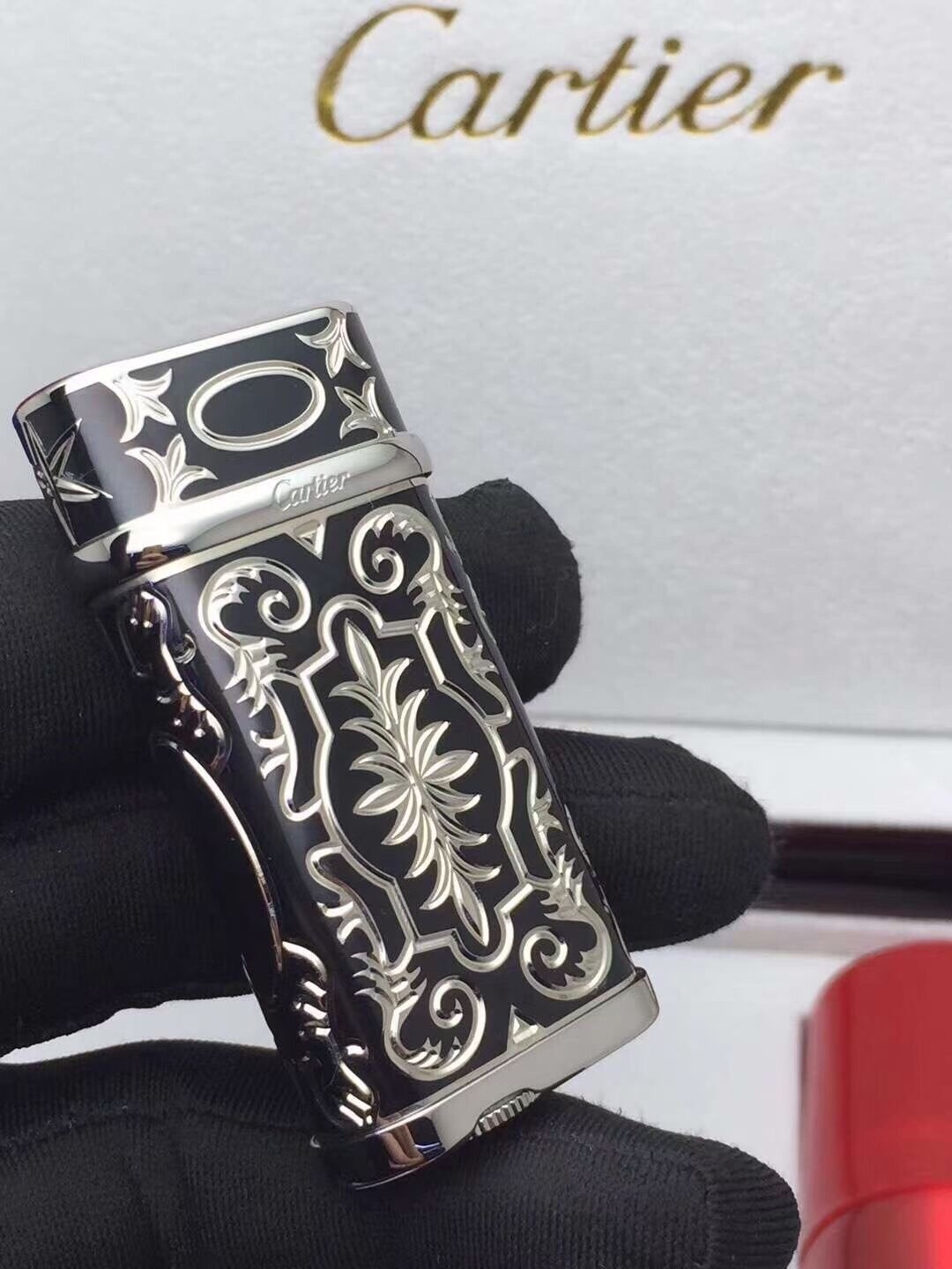 Cartier Lighter Black & Silver Grand Baroque Collector’s Edition