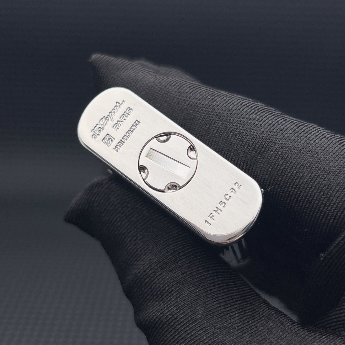 ST Dupont L1 Small Size Silver S.T. Dupont × S.T. Soubrenie Collaboration Lighter With Gift Box