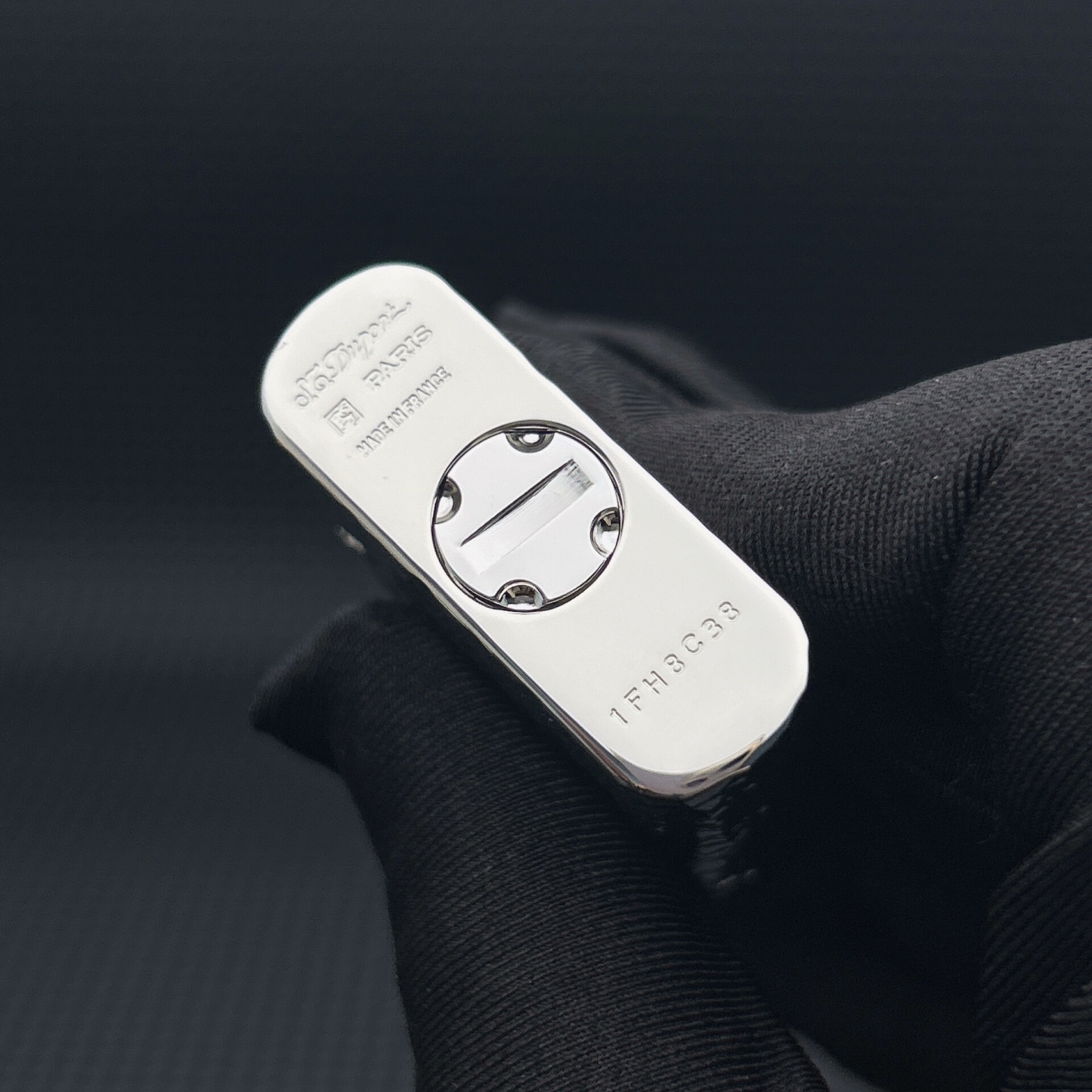 ST Dupont L1 Small Size Silver Meteor Hammered Finish Lighter With Gift Box