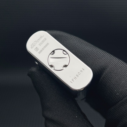 ST Dupont L1 Small Size Silver Sunburst Guilloche Lighter With Gift Box