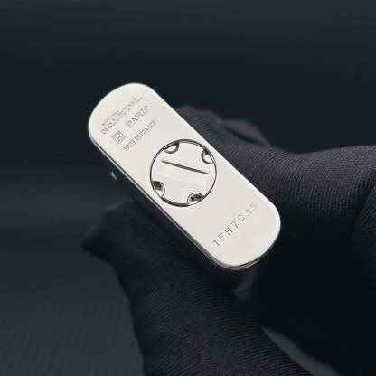 ST Dupont L1 Small Size Silver Wave Pattern Lighter With Gift Box