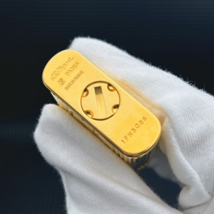 ST Dupont L1 Small Size Gold Eye of the Sun Lighter With Gift Box