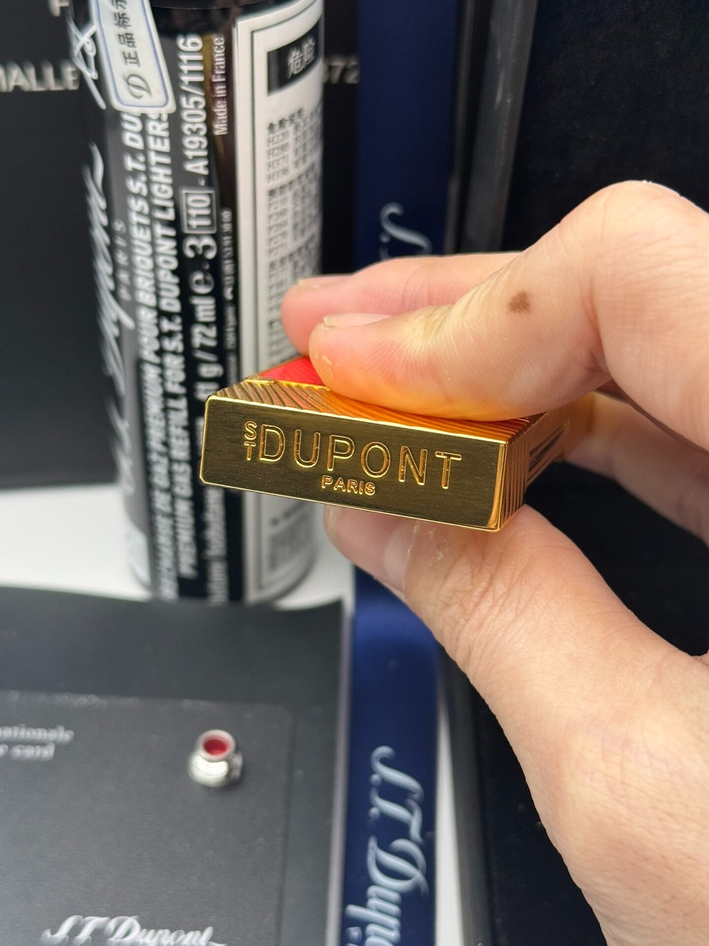 ST Dupont Ligne 2 Year of the Horse Red & Gold Limited Edition Lighter With Gift Box