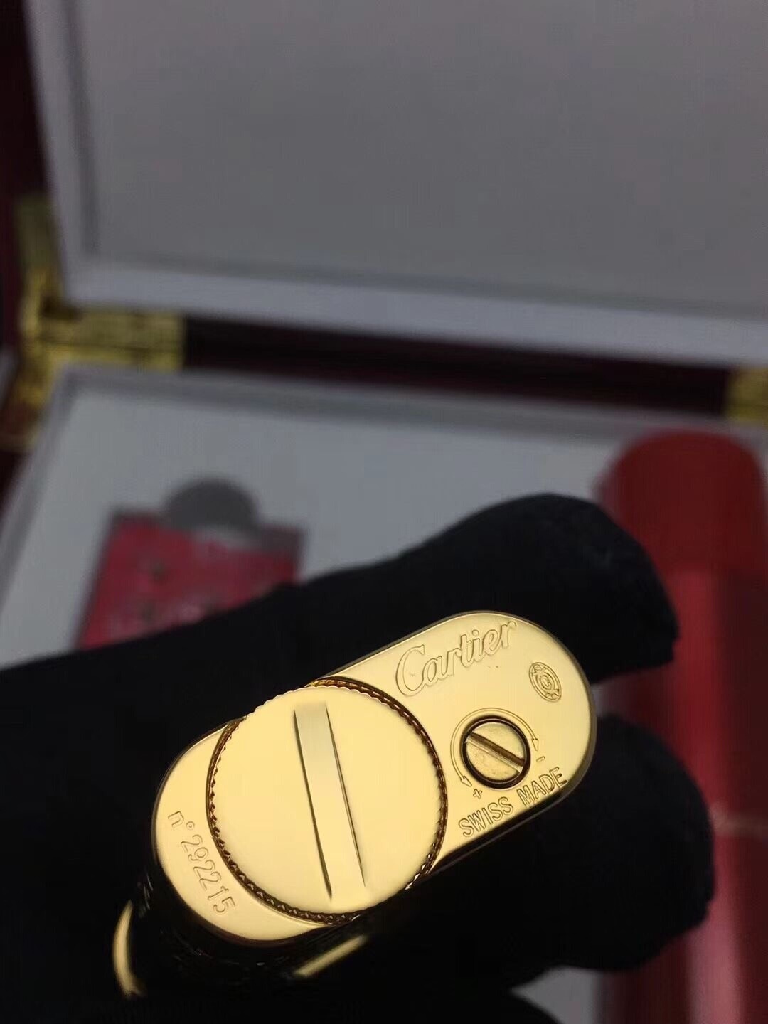 Cartier Lighter Gold & Black Royal Baroque Engraved Edition