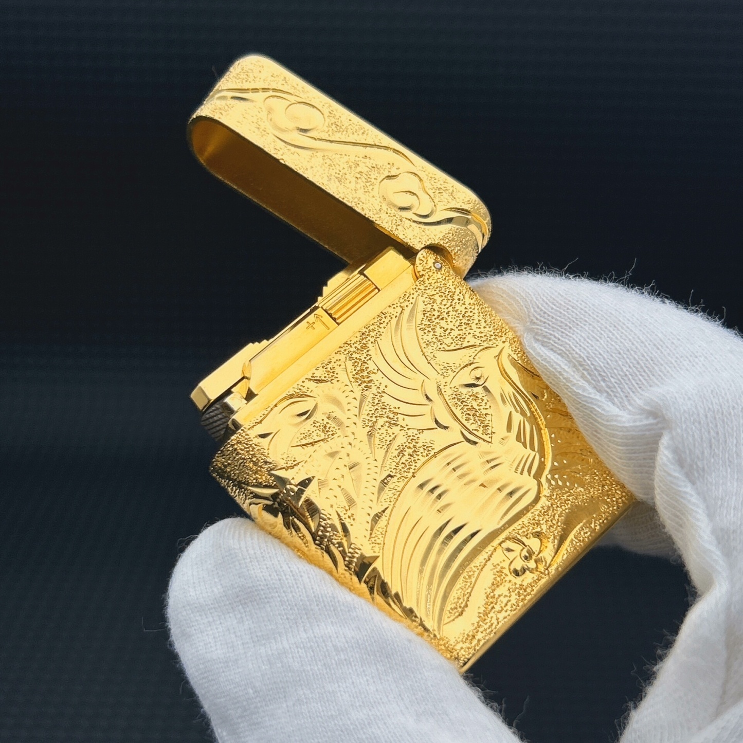 ST Dupont L1 Small Size Gold Dragon & Phoenix Prosperity Edition Lighter With Gift Box