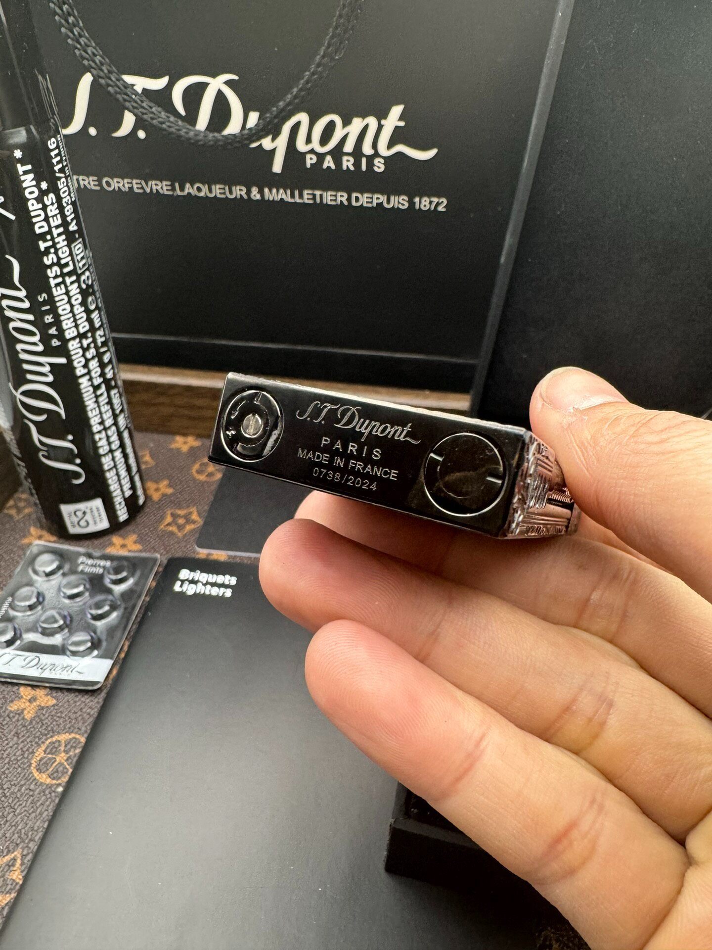 ST Dupont Ligne 2 Constantine Solid Brass Lighter