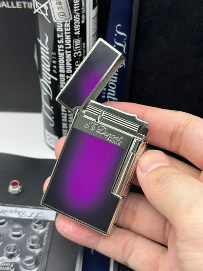 ST Dupont 1953 Purple-Black Dual Flame Butane Lighter | Limited Edition