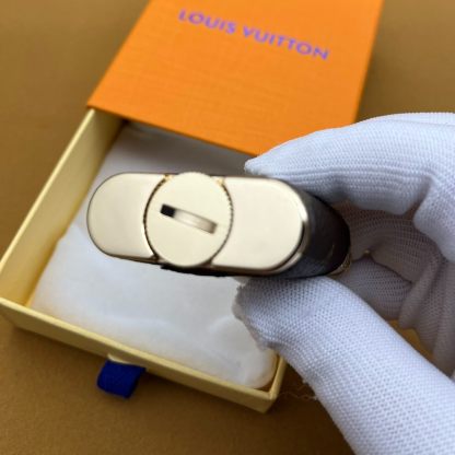 Vintage Kerosene Lighter – Brass Body Monogram Leather Stitch Design