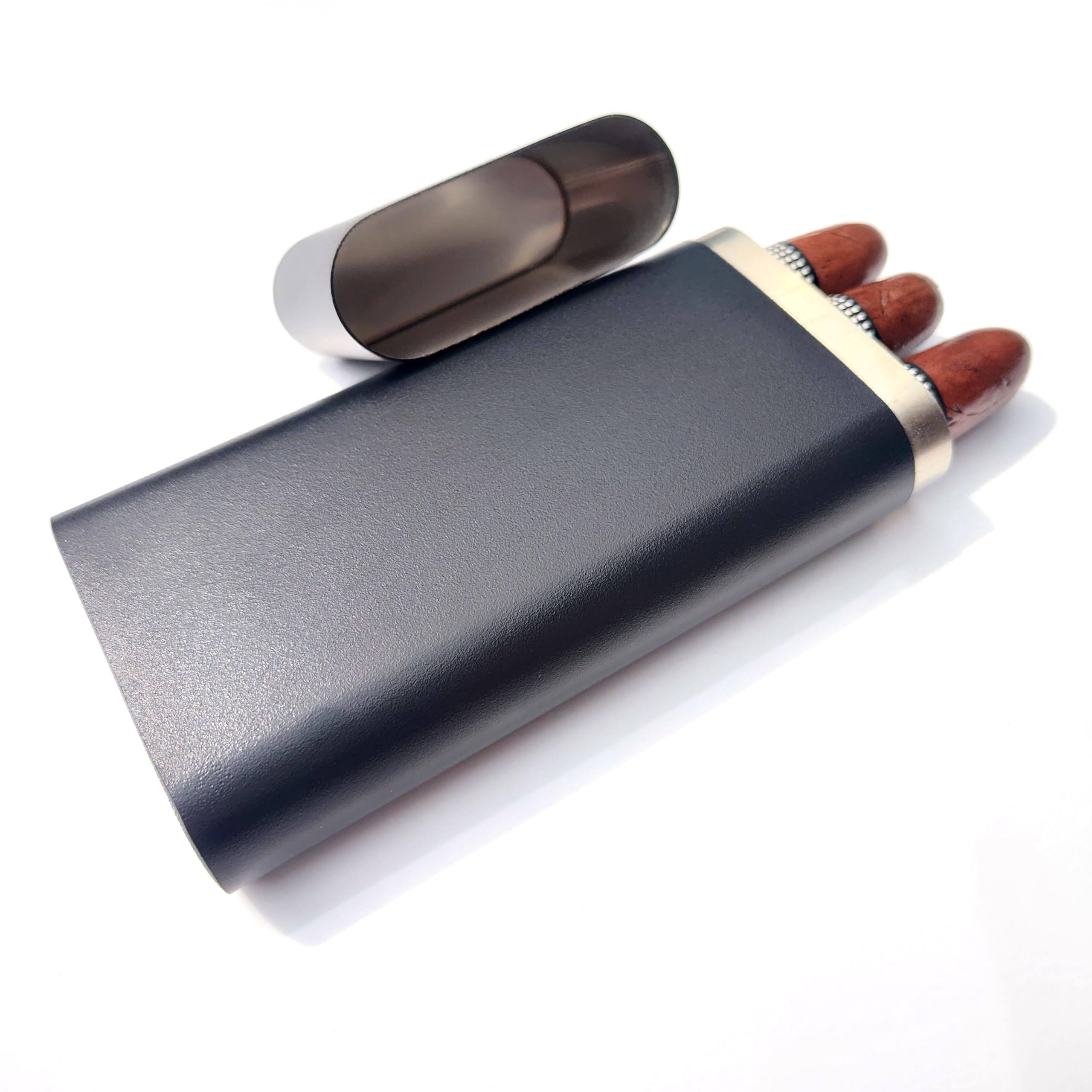 Stainless Steel 3-Finger Cigar Case