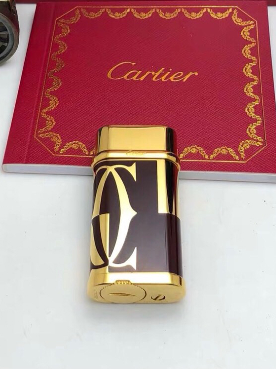 Cartier Lighter Burgundy & Gold Double-C Edition
