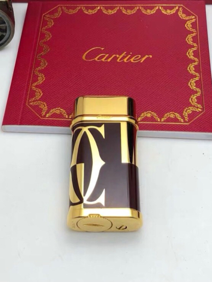 Cartier Lighter Burgundy & Gold Double-C Edition