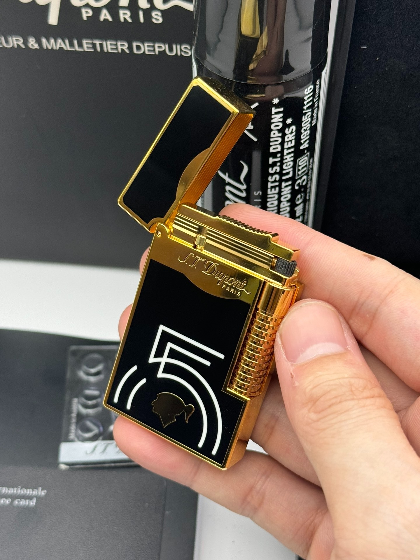 ST Dupont Ligne 2 Cohiba 55th Anniversary Black & Gold Lighter