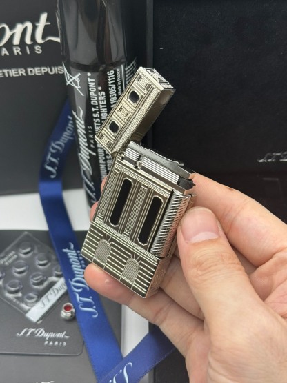 ST Dupont Ligne 2 Dual Flame Vendôme Column Limited Edition Brass Lighter