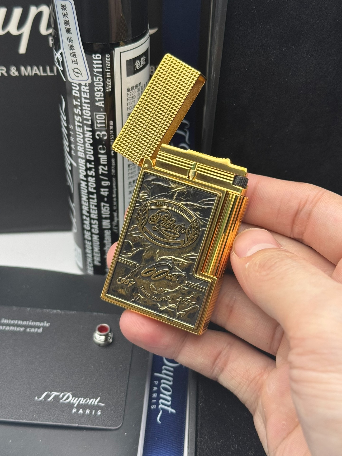 ST Dupont Ligne 2 Double Flame Padron 60th Anniversary Limited Edition Solid Brass Lighter