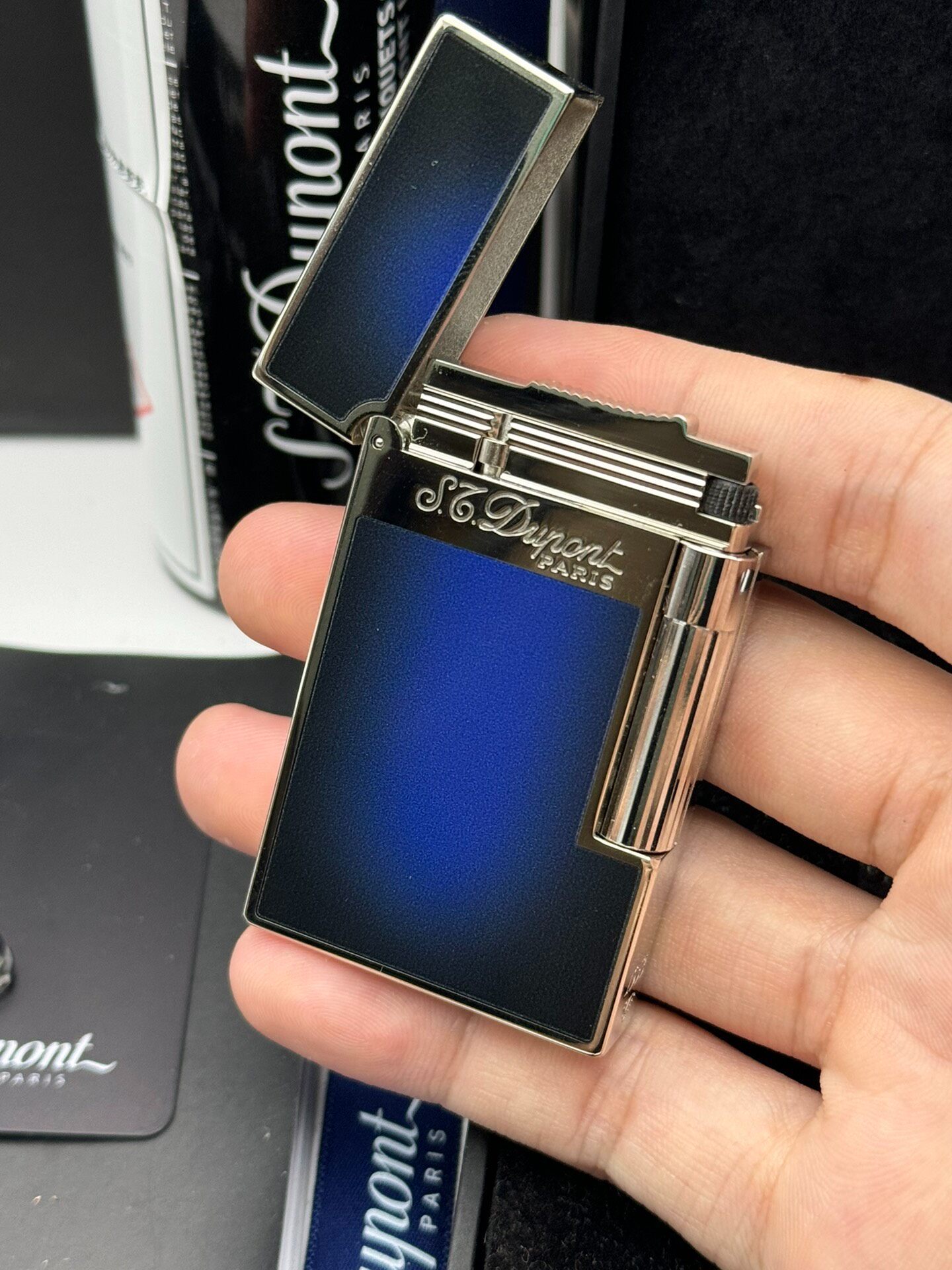 ST Dupont 1953 Purple-Black Dual Flame Butane Lighter | Limited Edition