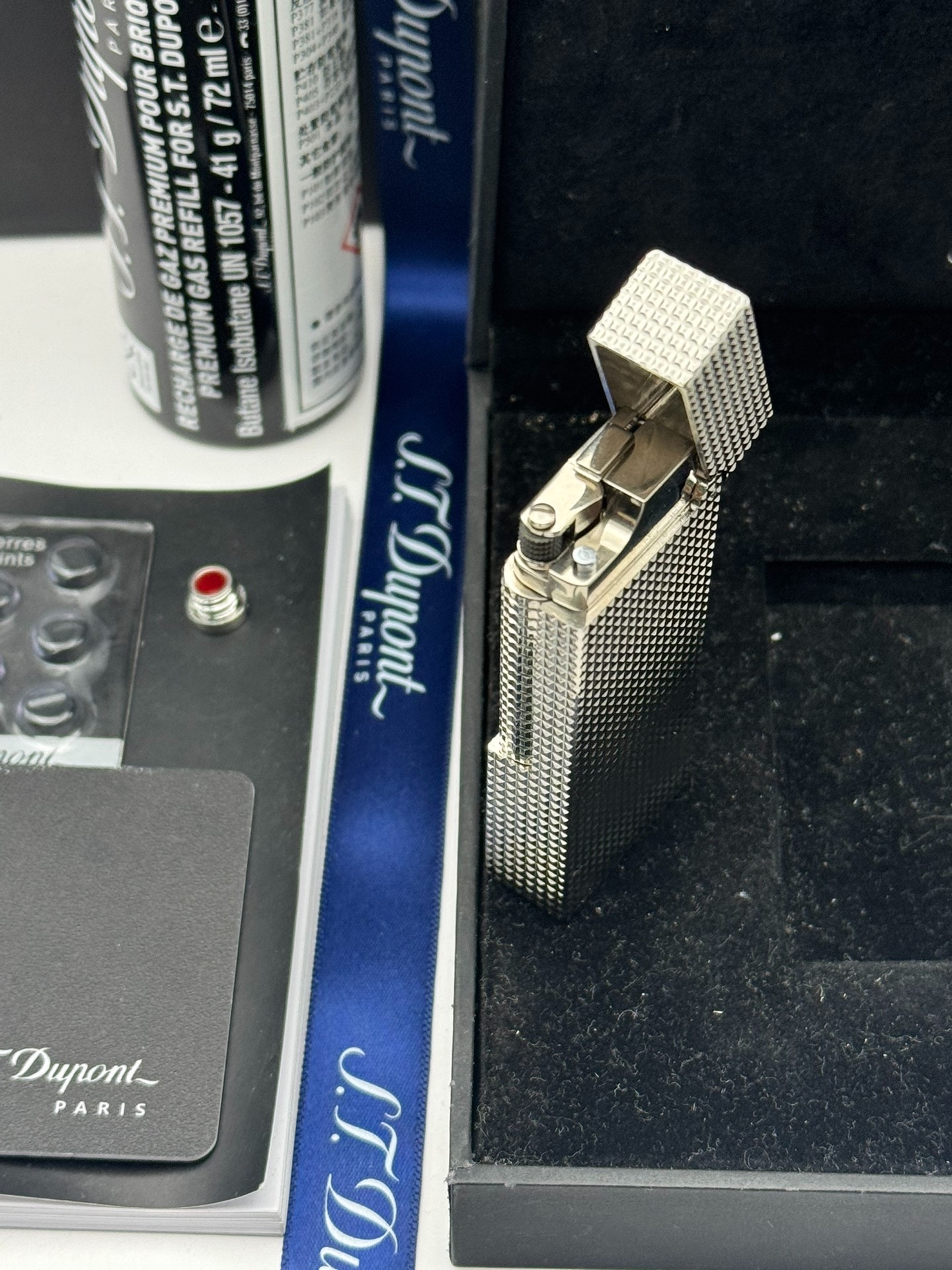Dunhill Lighter Paris Stud Gold Diagonal Flame butane Lighter