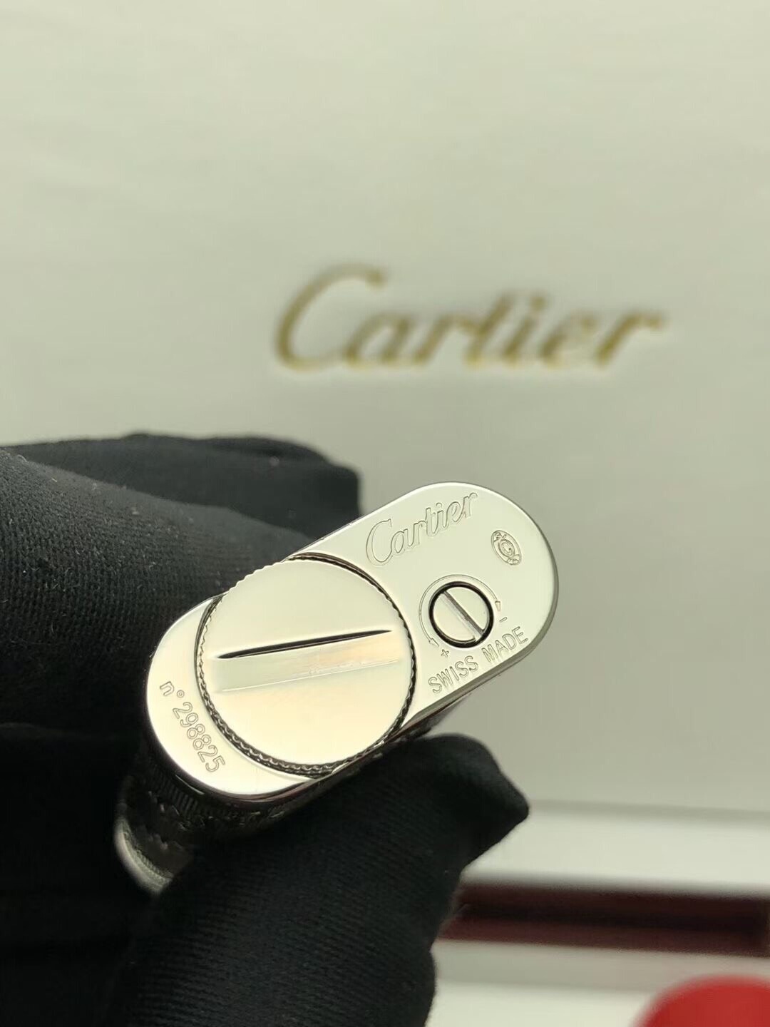 Cartier Lighter Silver Signature Engraving Edition