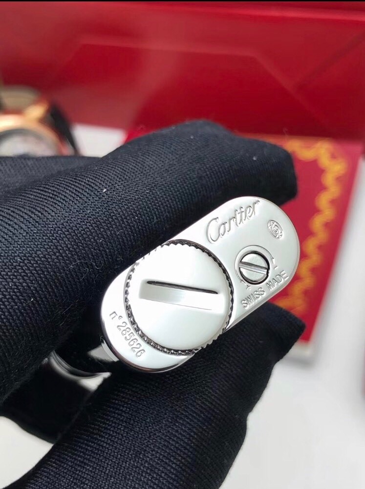 Cartier Lighter Deep Black Lacquer with Silver Dust Sparkle Edition