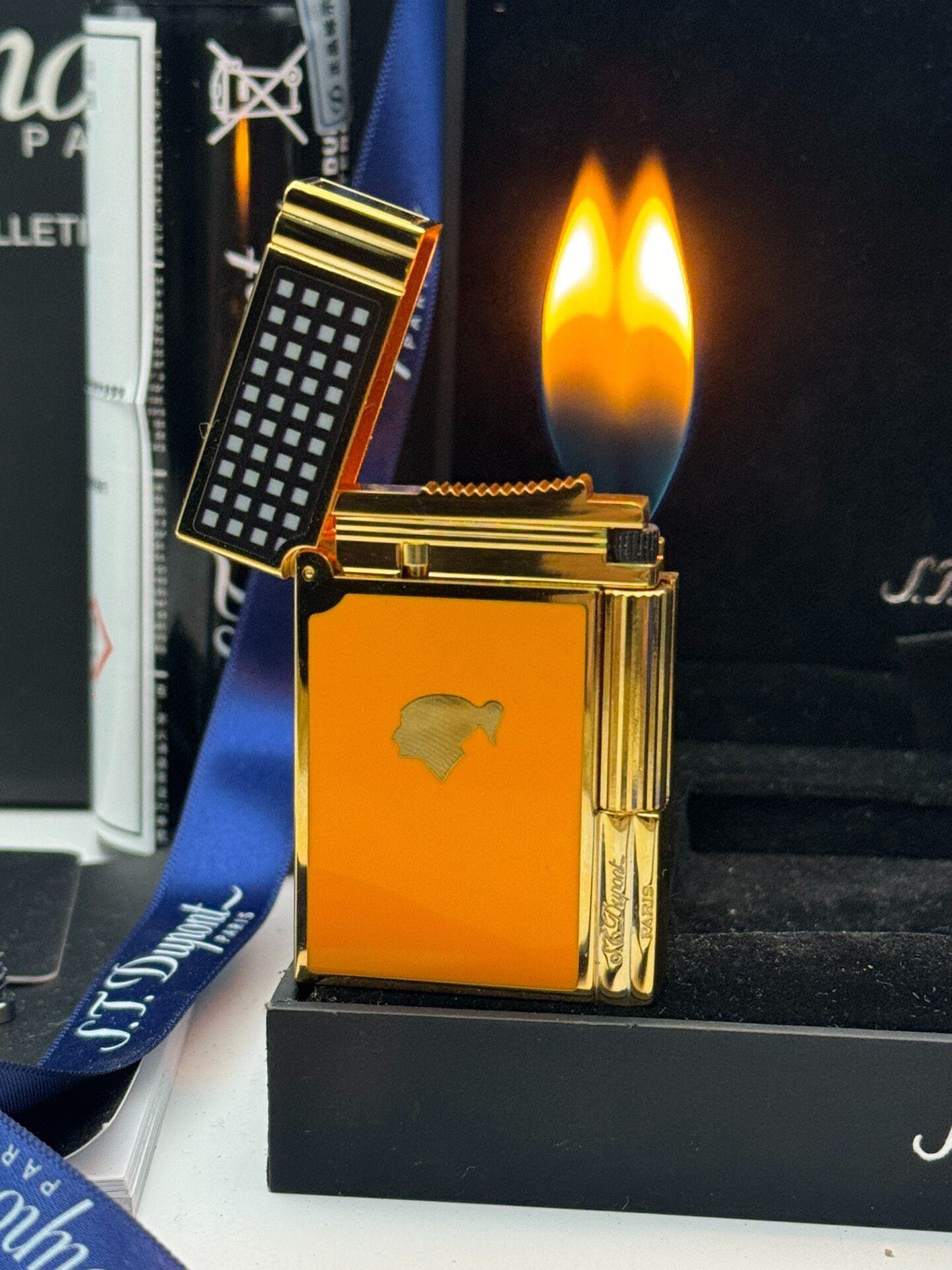 ST Dupont Ligne 2 Small CH Collaboration Dual Flame Butane Lighter
