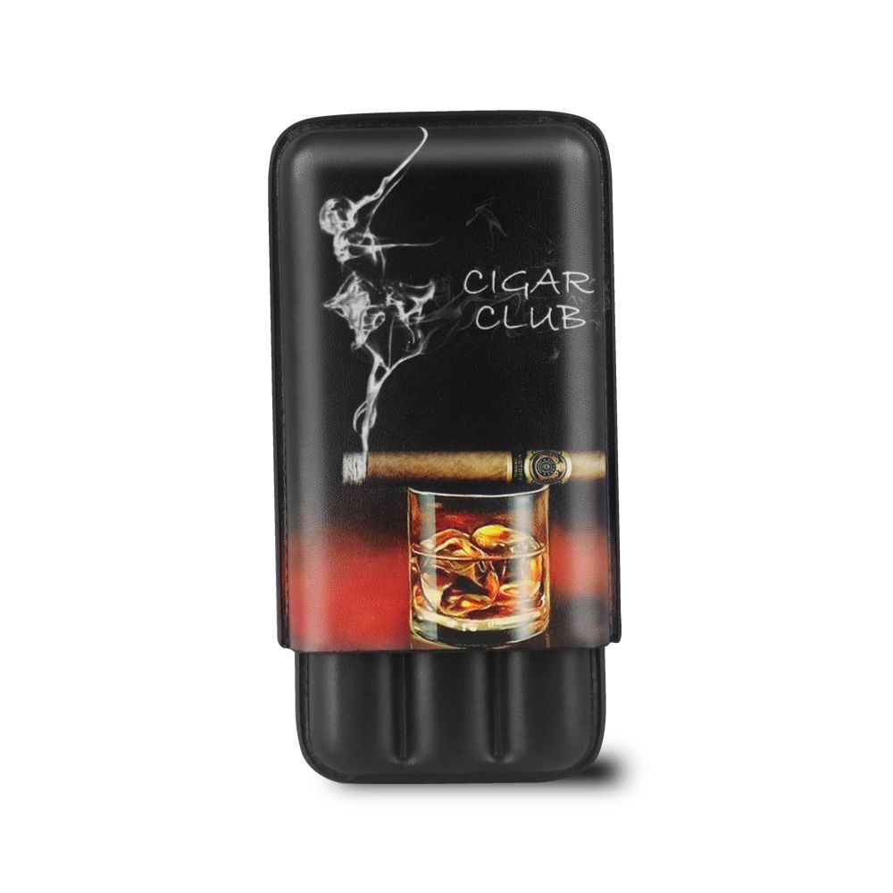Classic 3 Cigar Case Cuba Edition Vintage Leather Cigar Holder Che Guevara Havana Churchill Travel Portable Cigar Box