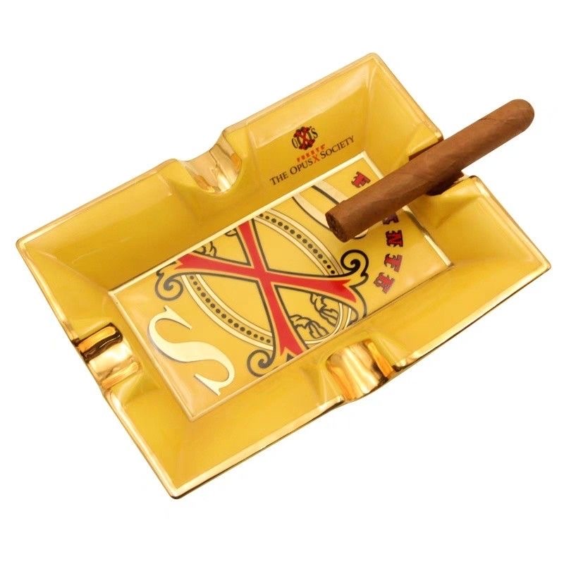 OpusX Society El Amarillo Porcelain Ashtray – Luxury Yellow Edition