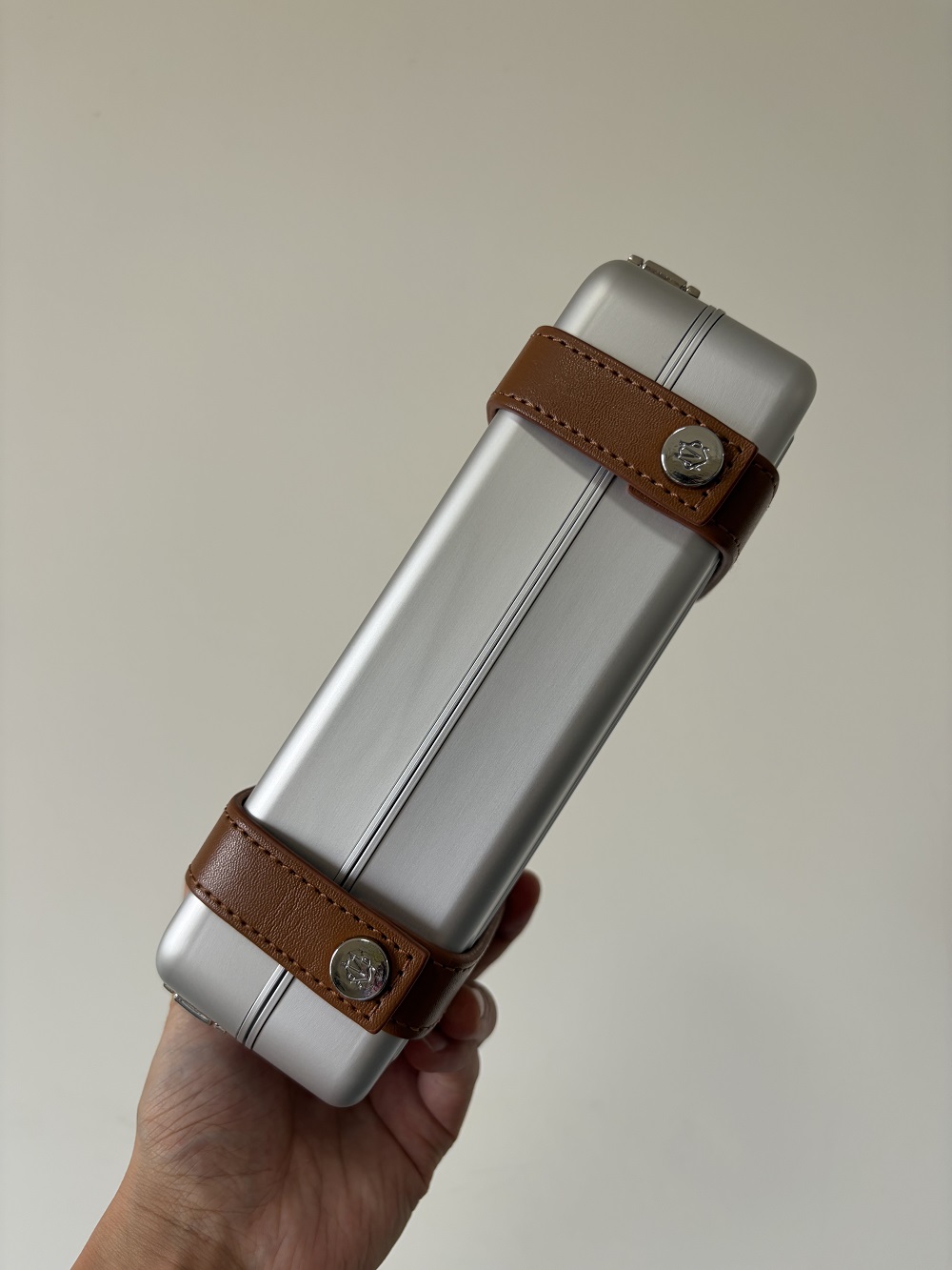 Silver Brown Luxury Cigar Travel Case – No Hygrometer RMW Style Portable Box