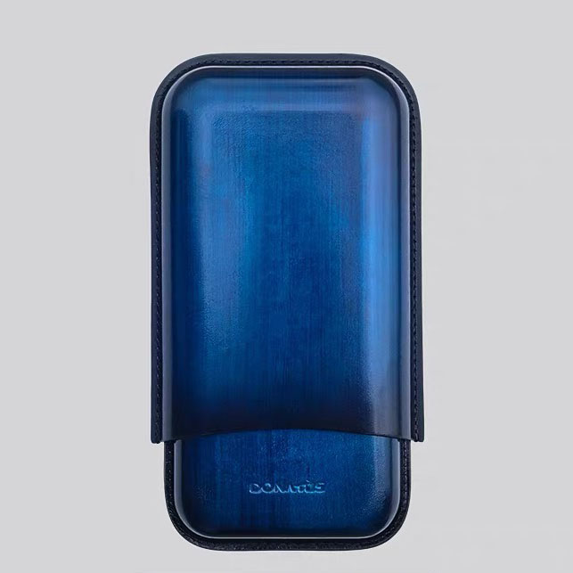 DONATUS Gradient Vegetable-Tanned Leather 3-Cigar Travel Case | Luxury Edition