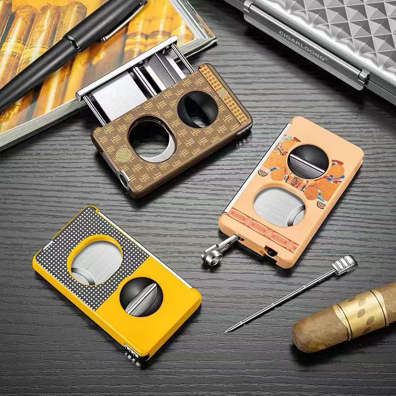 3T Brown Luxury 5-in-1 Cigar Cutter | Premium Stainless Steel
