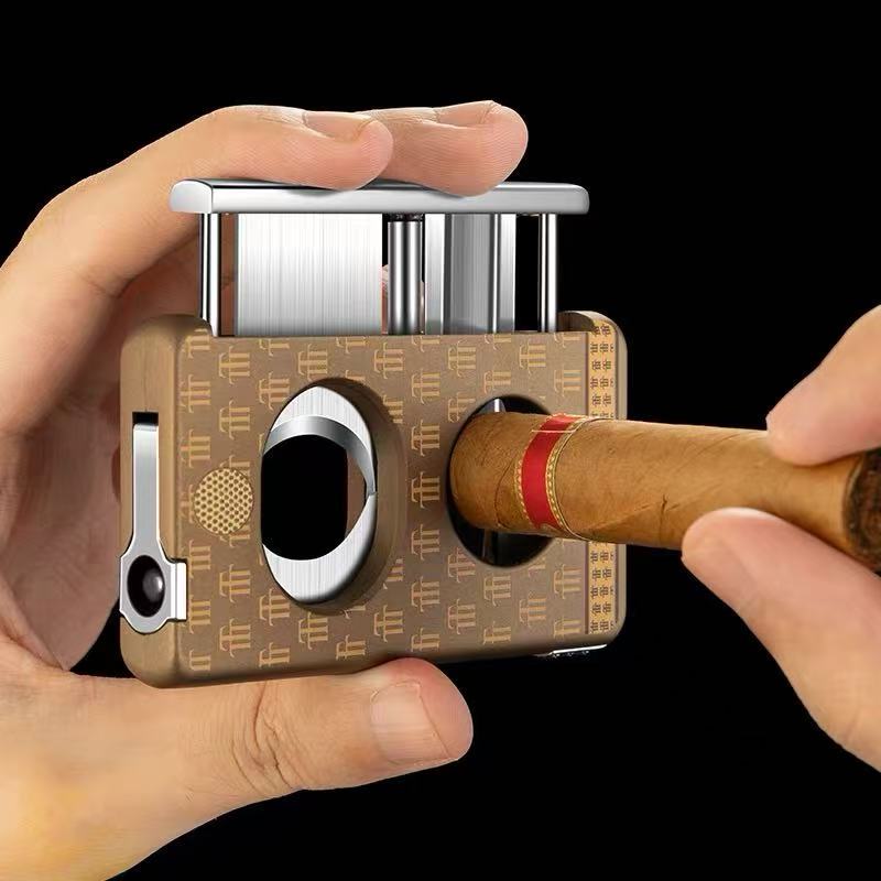 3T Brown Luxury 5-in-1 Cigar Cutter | Premium Stainless Steel