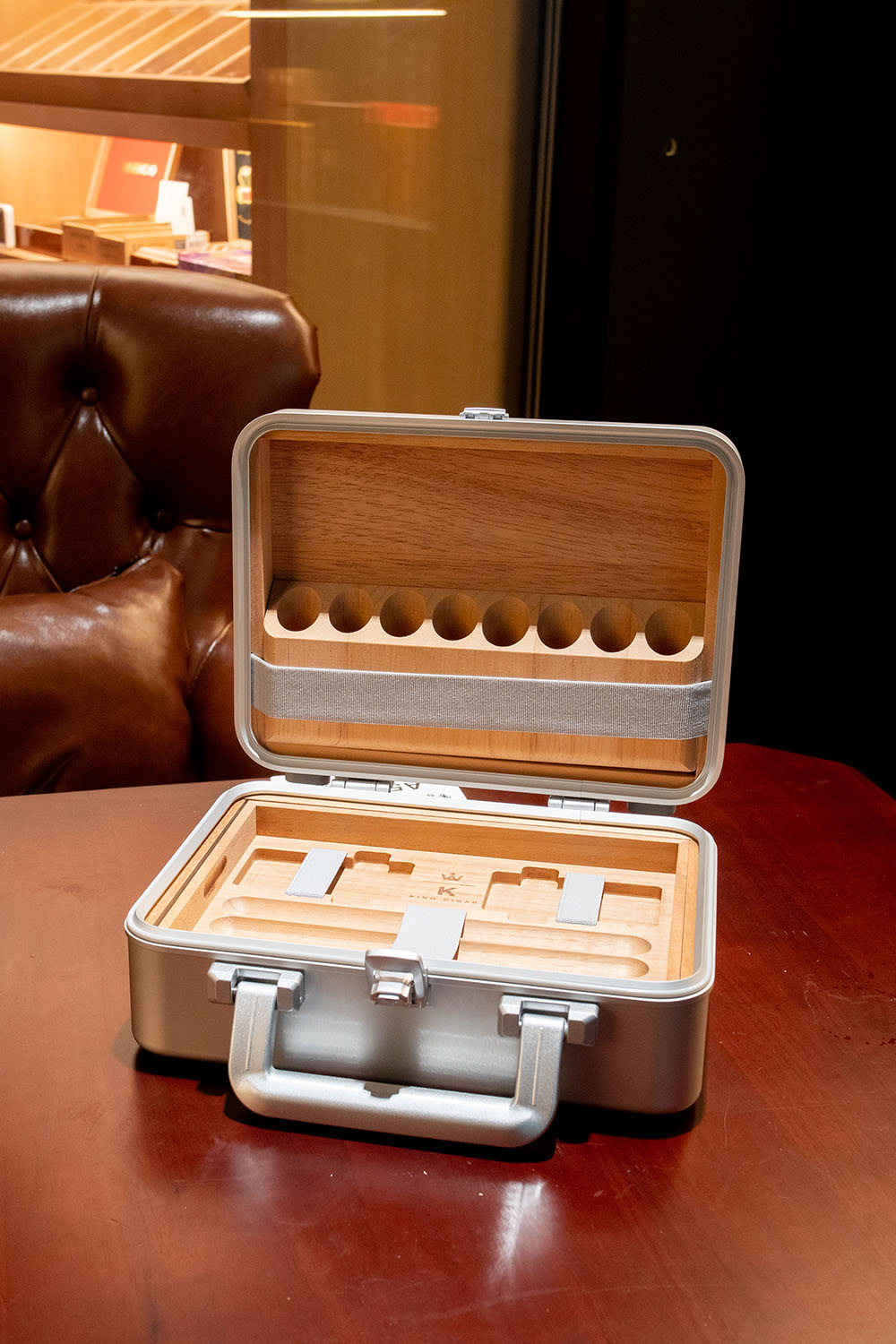 Small Aluminum Travel Humidor Case | Luxury Portable Storage Box