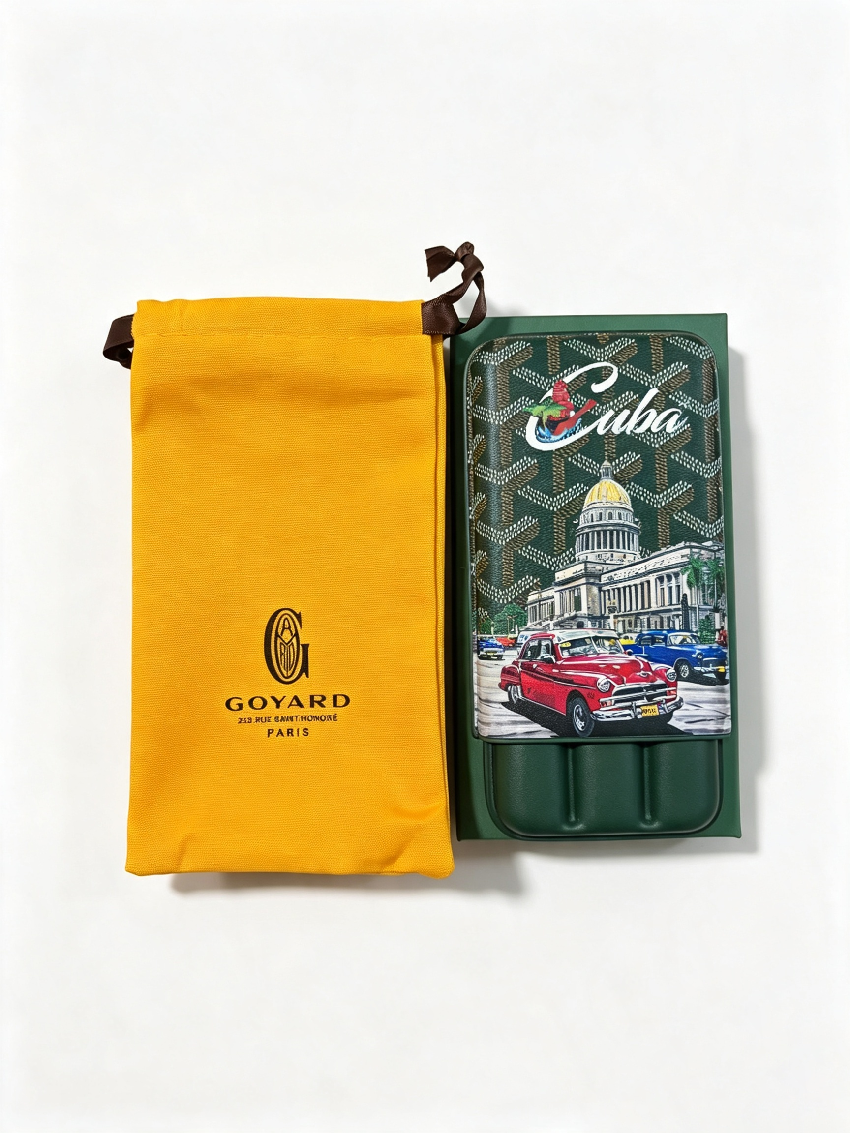 Cuba Limited Edition Goyard Churchill 3 Cigar Case | Luxury Travel Cigar Holder