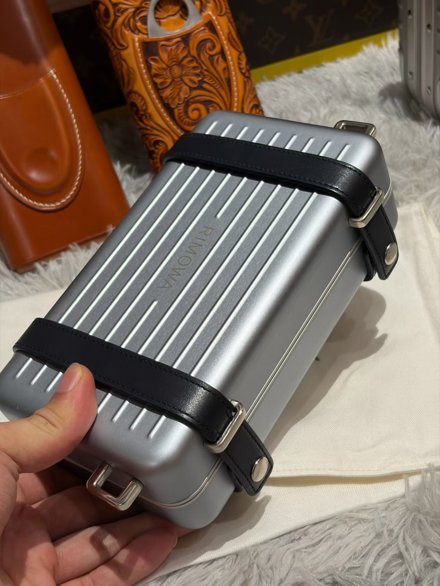 Silver Black Luxury Cigar Travel Case – No Hygrometer RMW Style Portable Box