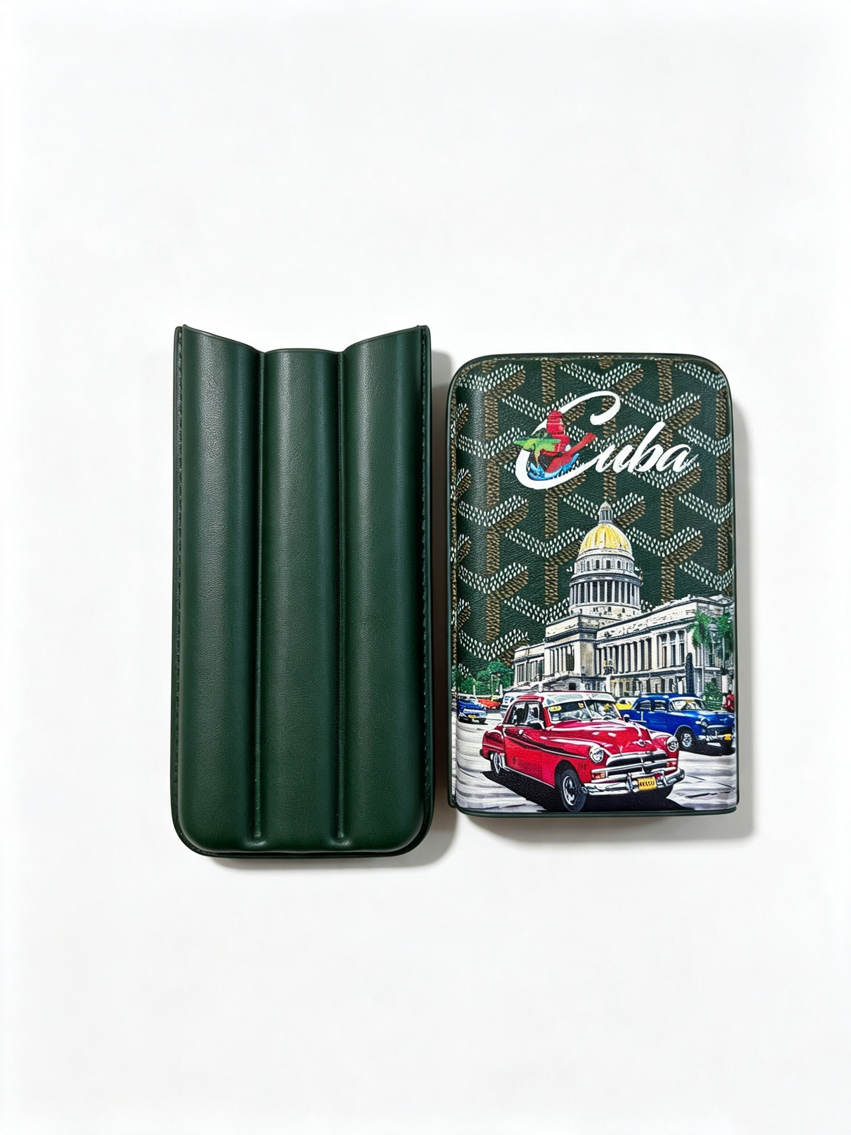 Cuba Limited Edition Goyard Churchill 3 Cigar Case | Luxury Travel Cigar Holder