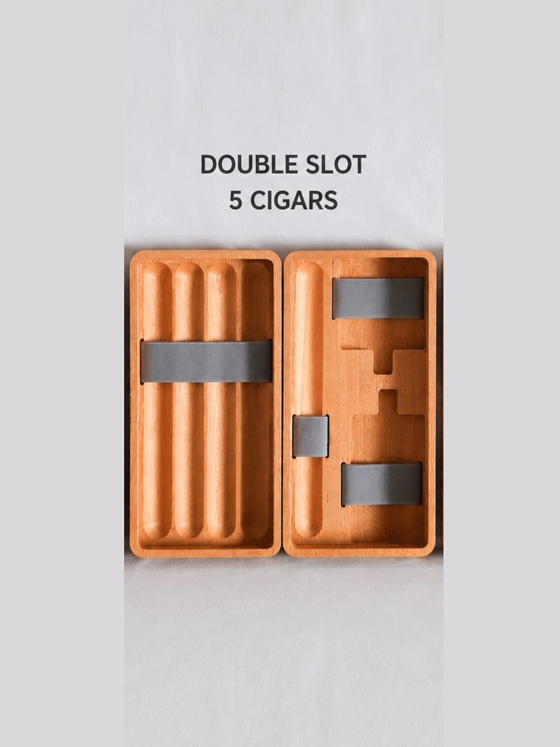 Black Luxury Cigar Travel Case – No Hygrometer RMW Style Portable Box
